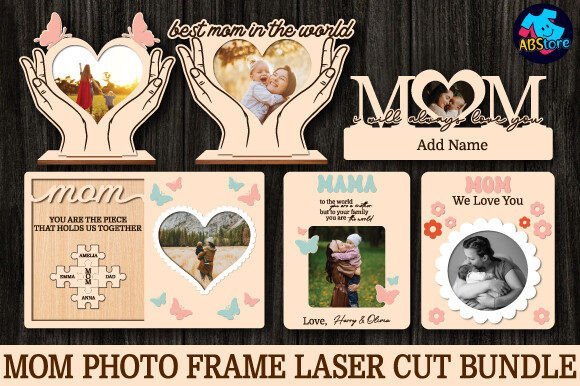 Mom Photo Frame Laser Cut 95034641 Creativo Digital